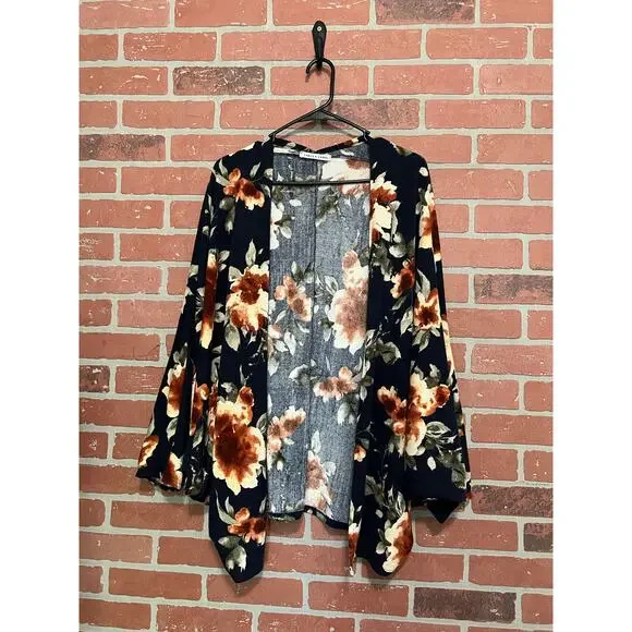 Chris + Carol Floral Dolman Sleeve Cardigan - L - Picture 1 of 5